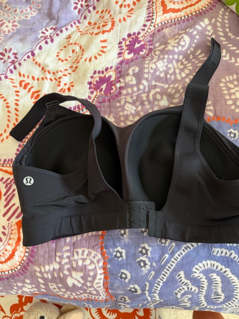 lululemon athletica Black Padded Support Bra with Adjustable Straps